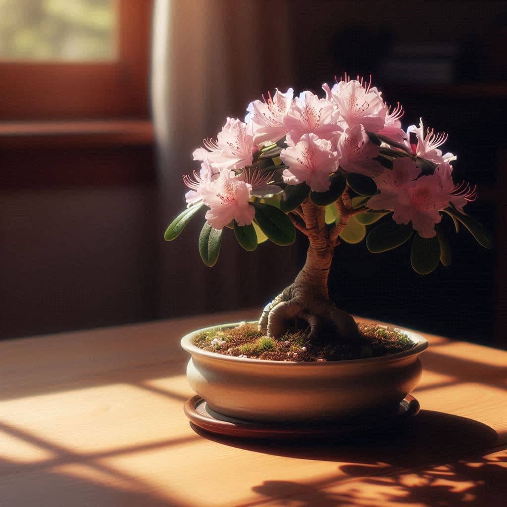 Bonsai de Azaléia (Rhododendron indicum)