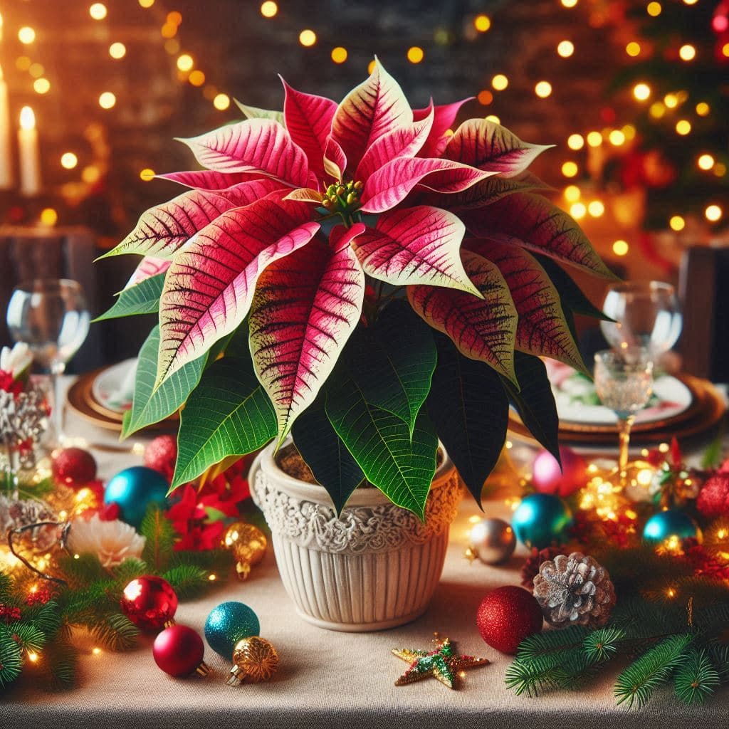 Poinsétia Variegada em Eventos e Festividades